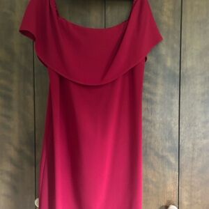 Elegant Red Off-Shoulder Dress